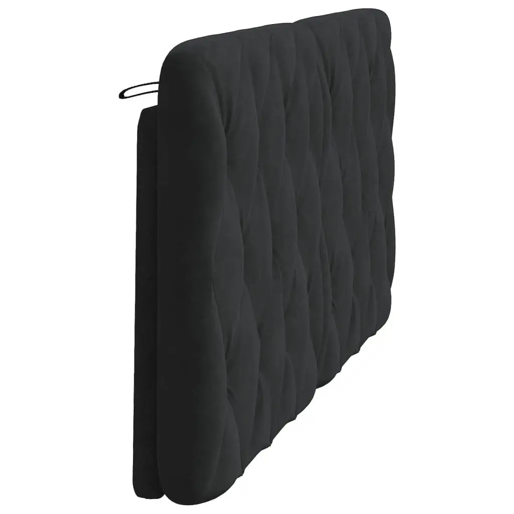 Headboard Cushion Back Support 153cm Black Velvet Wall Mounted