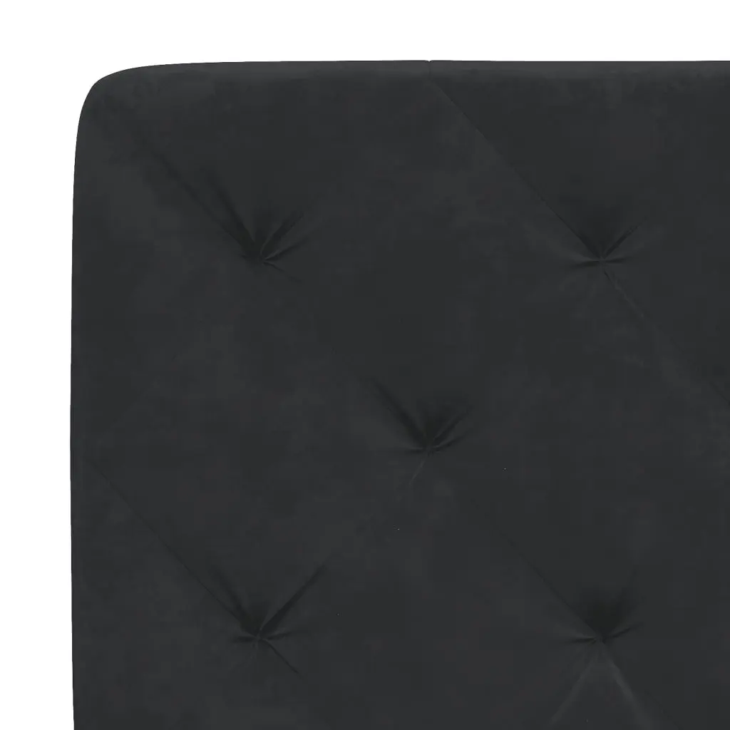 Headboard Cushion Back Support 153cm Black Velvet Wall Mounted