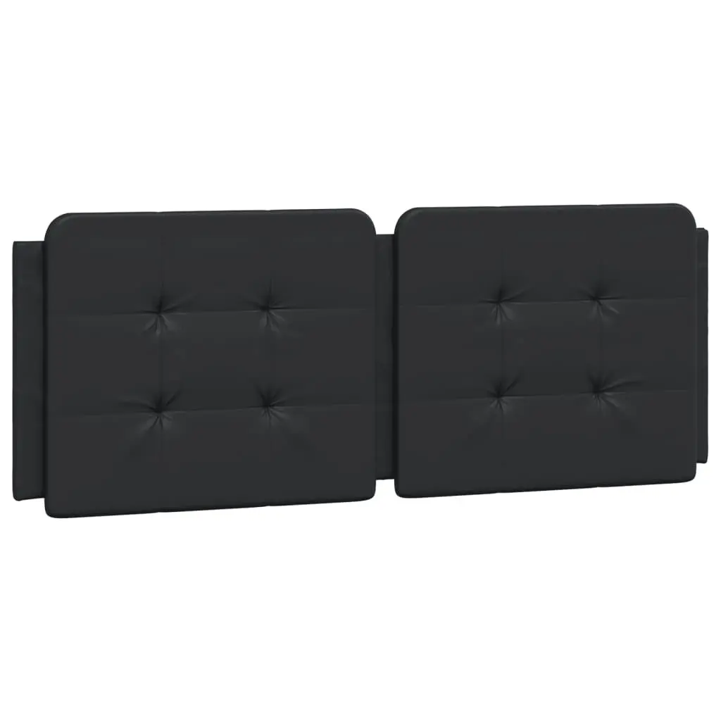 Black Faux Leather Headboard Cushion