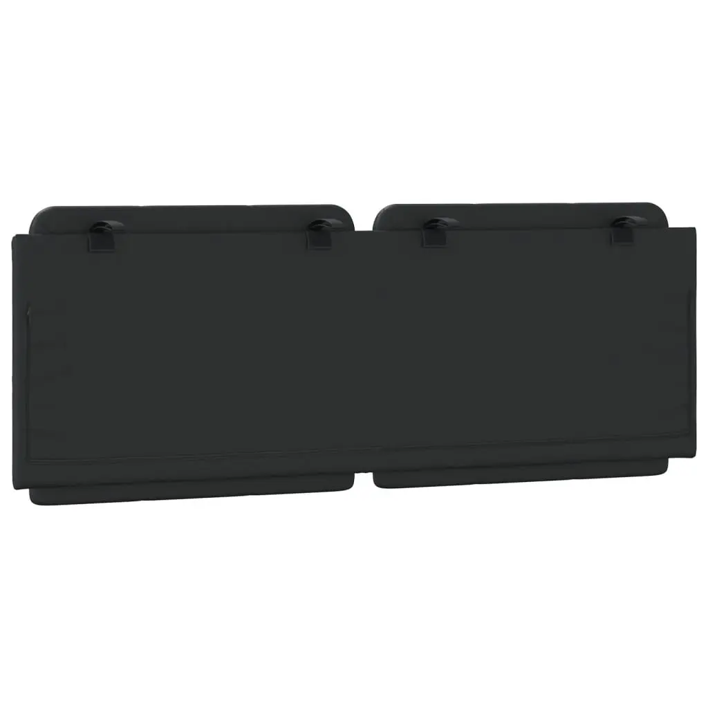 Black Faux Leather Headboard Cushion