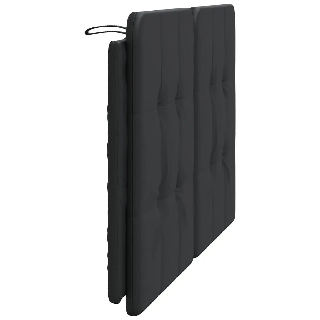 Black Faux Leather Headboard Cushion