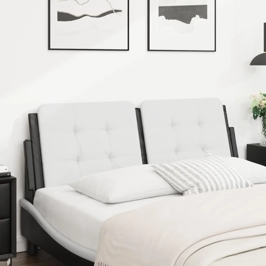 Headboard Cushion 137cm Double Bed Wall Mount Padded Pillow Black White Faux
