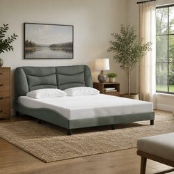 Comfort Meets Value: Grey Queen Bed Frame