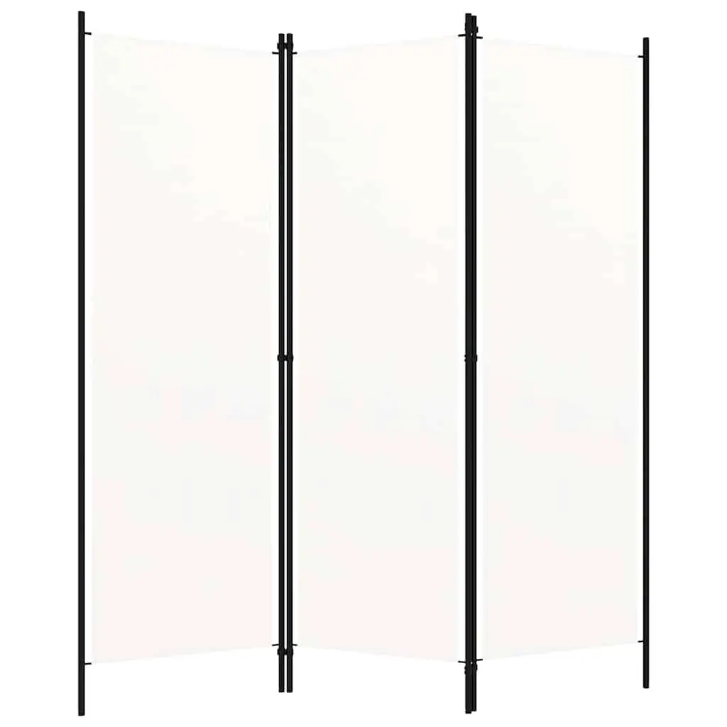 3-Panel Room Divider Folding Privacy Screen 150x180cm White