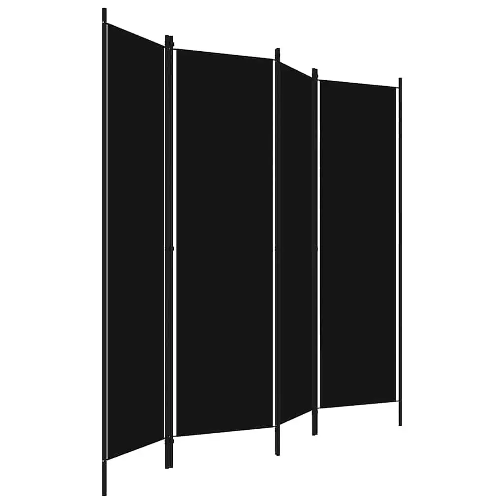 4-Panel Room Divider Folding Privacy Screen Partition Bedroom Freestanding Black