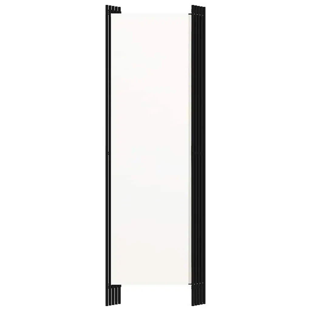 5-Panel Room Divider Privacy Screen 250 x 180 cm White Freestanding Folding Partition
