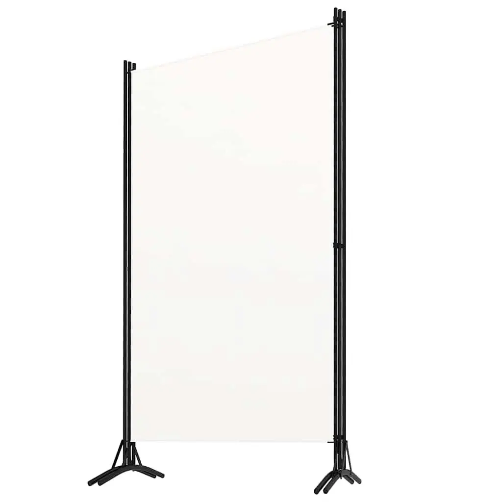 3-Panel Room Divider Privacy Screen Foldable Fabric White 260 x 180 cm