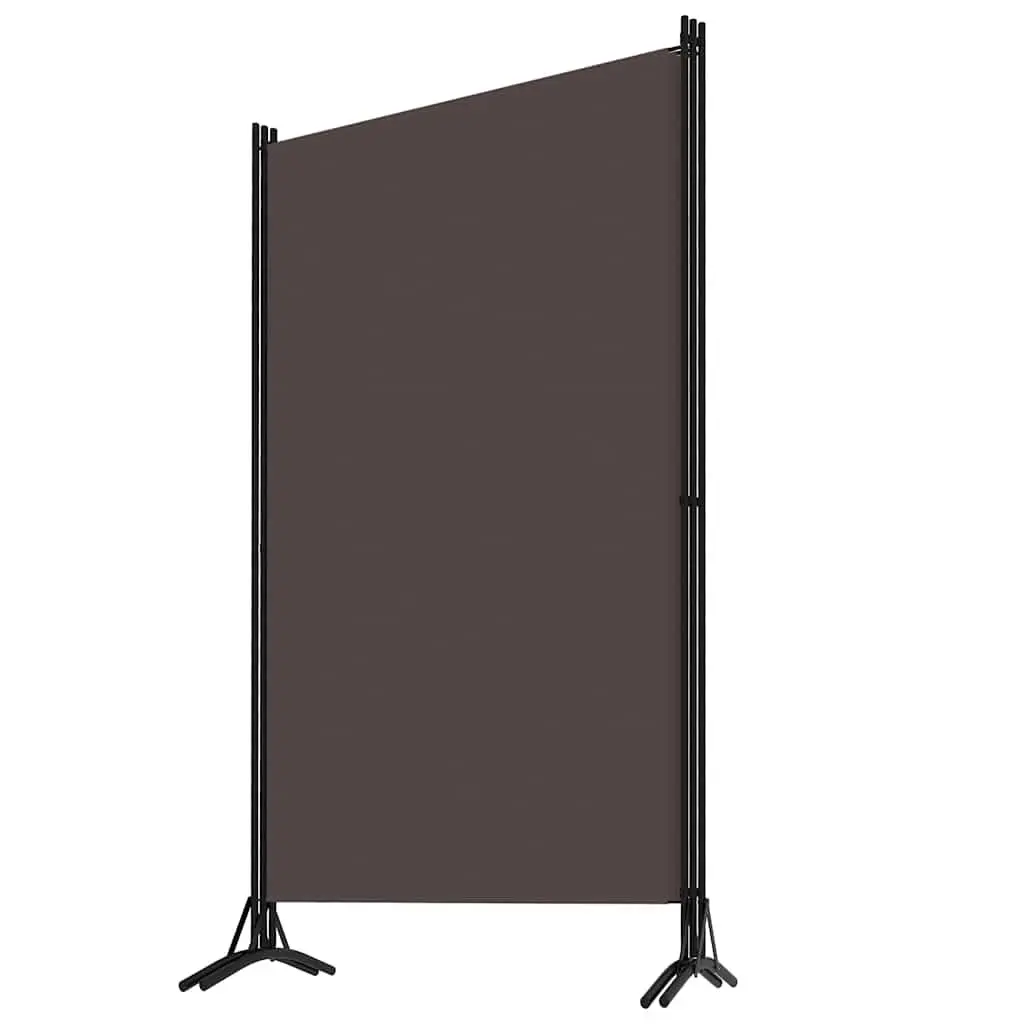 3-Panel Room Divider Folding Screen Partition Brown 260x180 cm