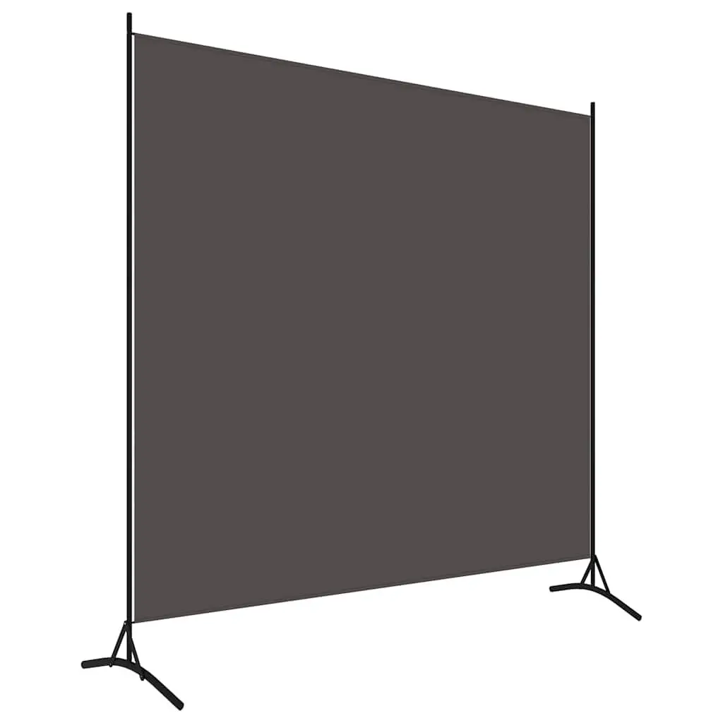 Room Divider Screen Fabric Privacy Partition 175x180 cm Anthracite