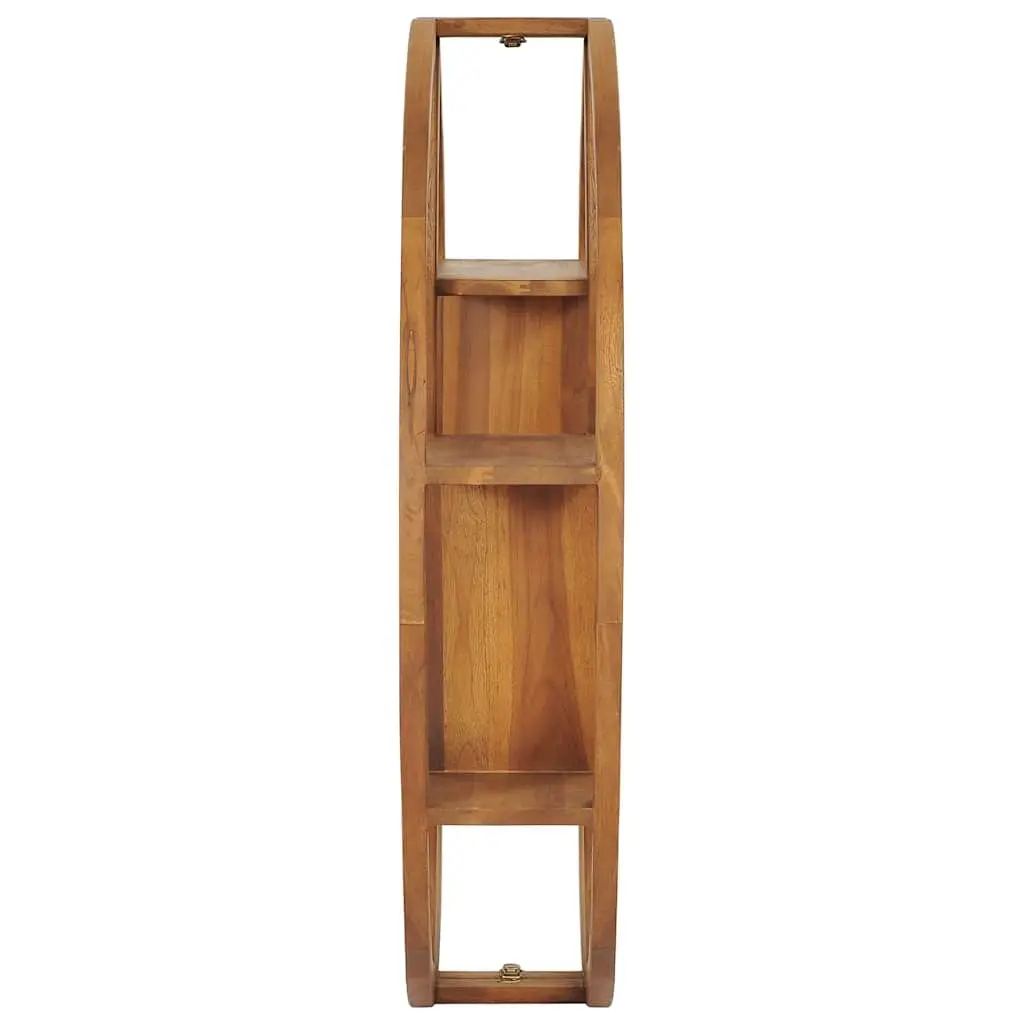 Solid Teak Yin Yang Wall Shelf for Home Decor
