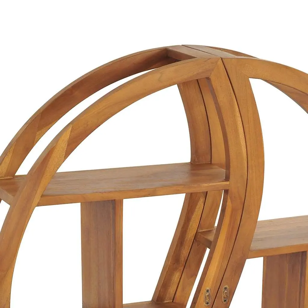 Solid Teak Yin Yang Wall Shelf for Home Decor
