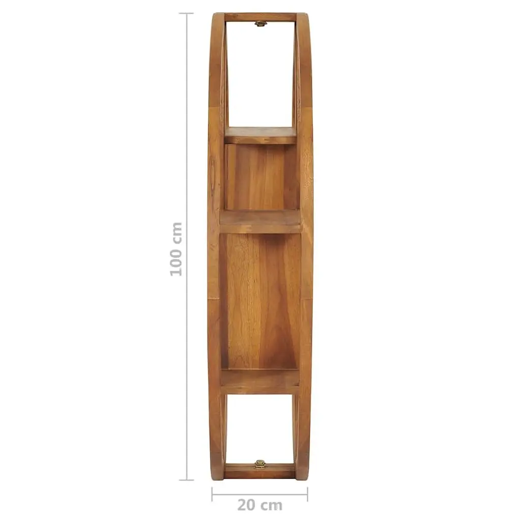 Solid Teak Yin Yang Wall Shelf for Home Decor