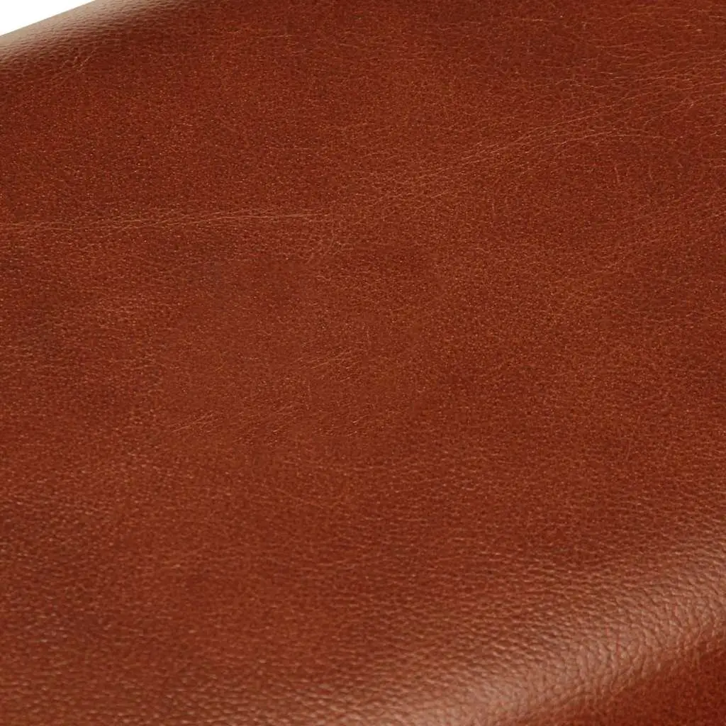 Gym Bok Bench Vintage Style 58 cm Brown Leather Seat Solid Mango Wood Legs Padded