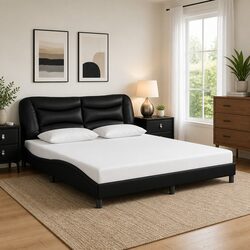 Comfortable and Practical King Bed Frame in Black