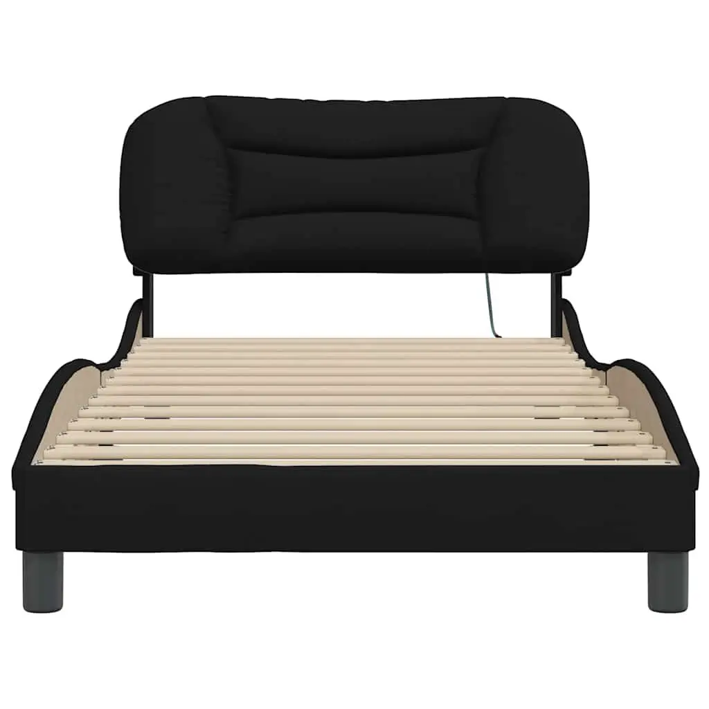 King Single Bed Frame with Fabric Headboard