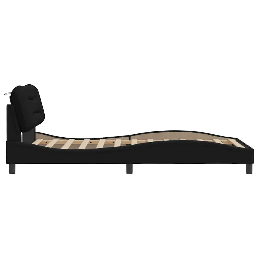 King Single Bed Frame with Fabric Headboard