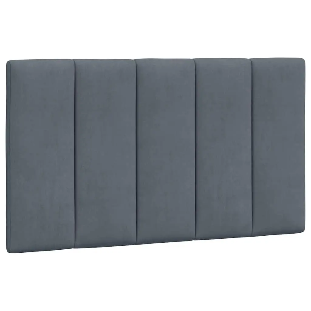 Bed Frame Grey Velvet 90x190 cm Headboard Slatted Base Bedroom Furniture