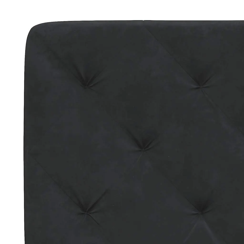 Queen Bed Frame Black Velvet 152x203cm Bedroom Furniture