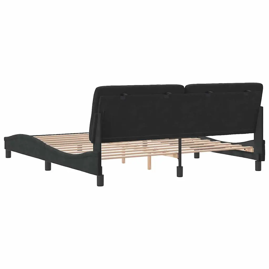Black Velvet Bed Frame 180x200 cm