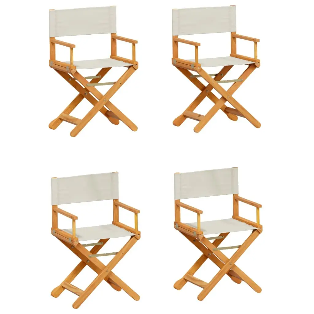 Folding Garden Chairs Outdoor Seating 4 Piece Cream