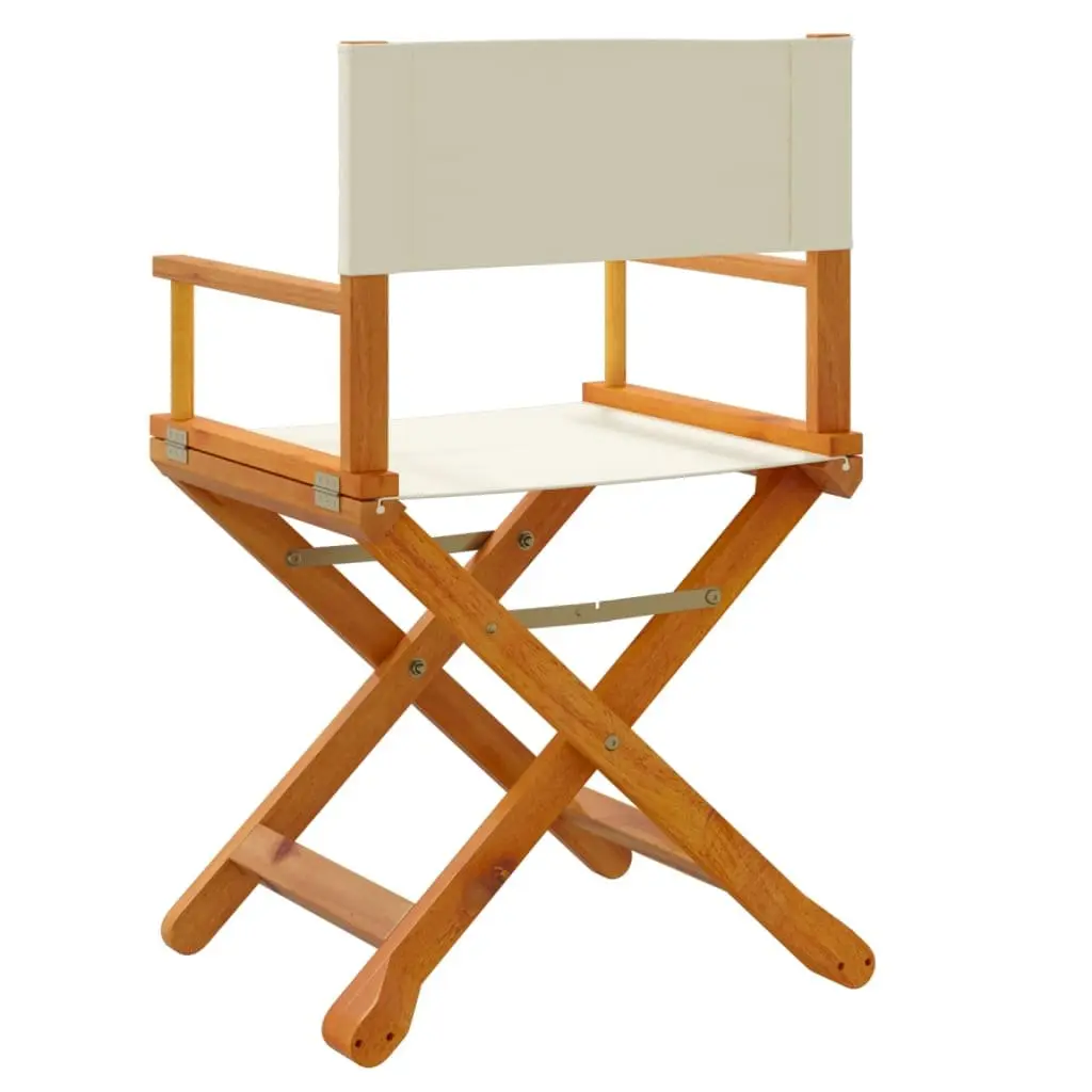 Folding Garden Chairs Set of 6 Outdoor Portable Seating Cream Fabric