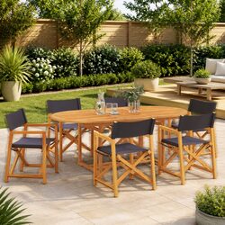 Reliable Folding Garden Chairs Set of 6 in Grey