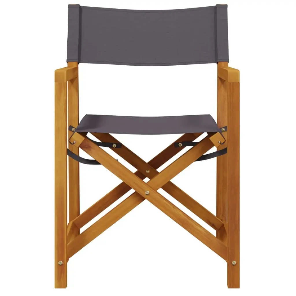 Folding Garden Chairs Set of 8 Outdoor Use Dark Grey Fabric