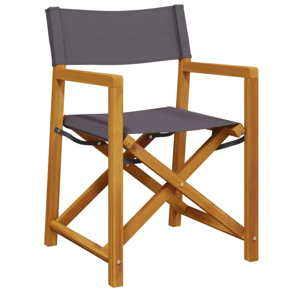 Folding Garden Chairs Set of 8 Outdoor Use Dark Grey Fabric