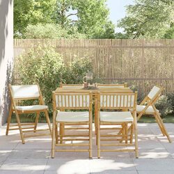 Bamboo Folding Bistro Chairs Set: Comfort Meets Quality