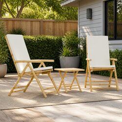 Comfort and Style in a 3 Piece Folding Bistro Set