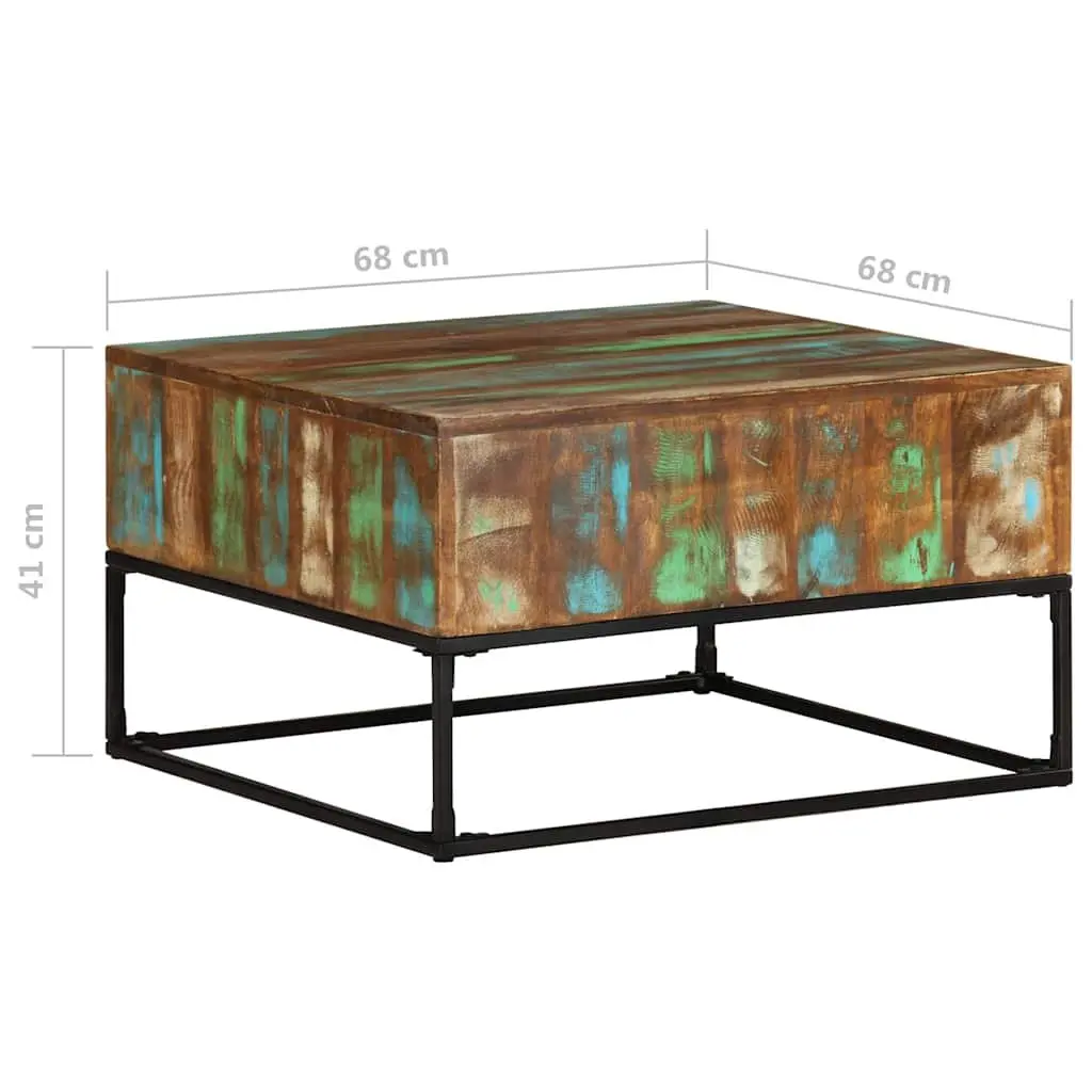 Coffee Table 68x68x41 cm Solid Reclaimed Wood Living Room Accent Furniture Brown