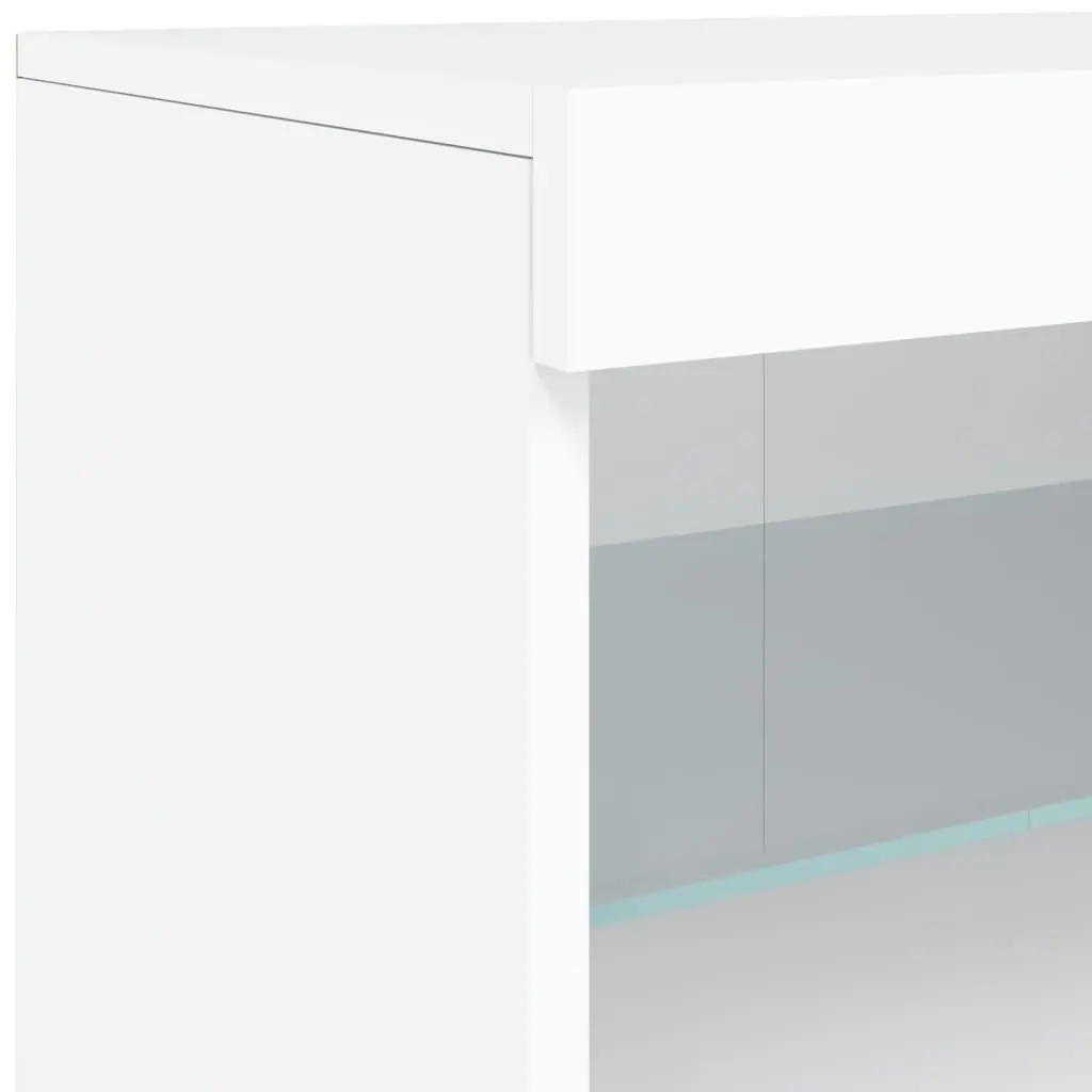 Sideboard Cabinet Storage Buffet 181.5x37x67cm White with RGB LED Lights