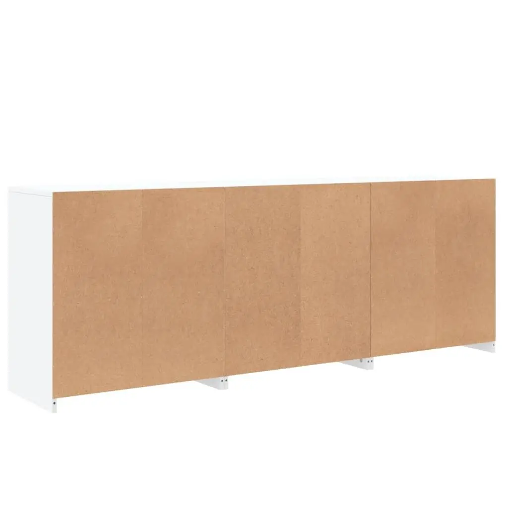 Sideboard Cabinet Storage Buffet 181.5x37x67cm White with RGB LED Lights