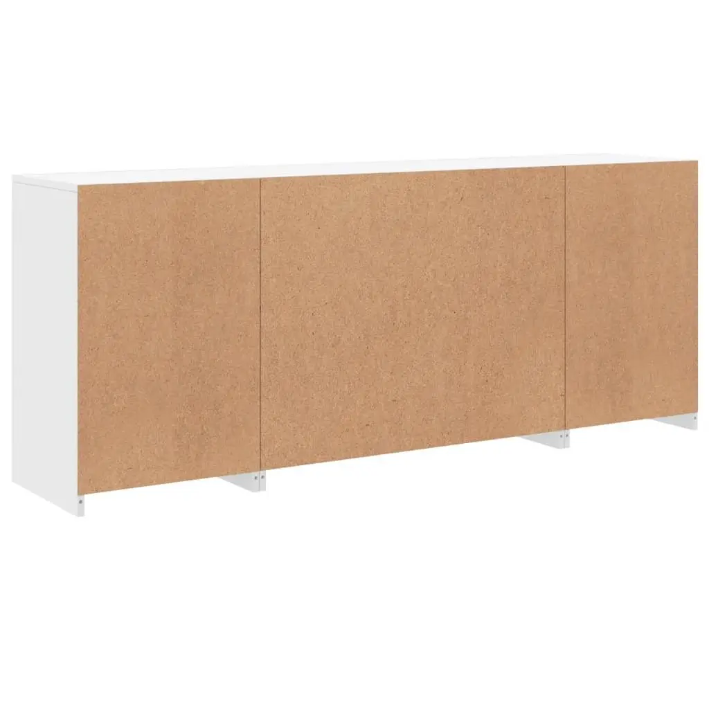 Sideboard RGB LED Lights Modern Storage Cabinet 163x37x67cm White