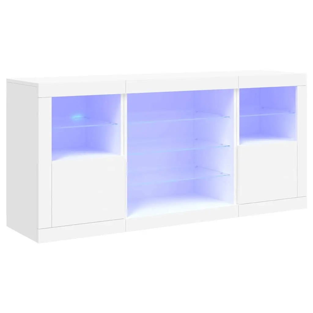 White Sideboard with Integrated LED Lighting