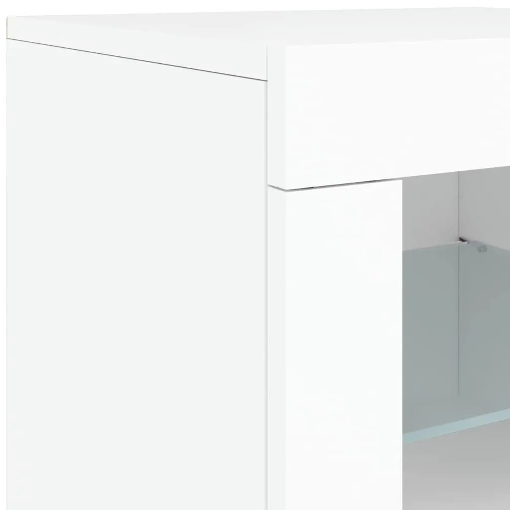 White Sideboard with Integrated LED Lighting