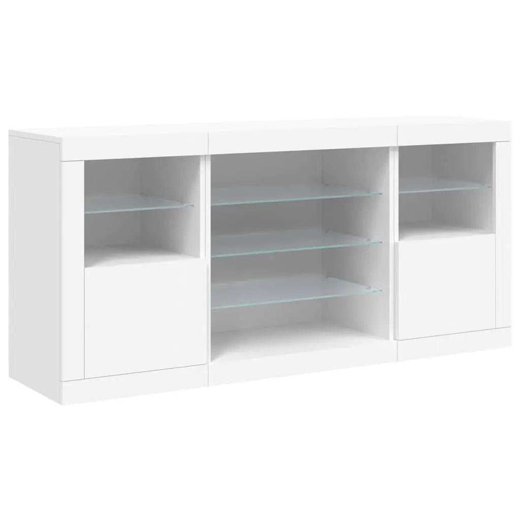 White Sideboard with Integrated LED Lighting