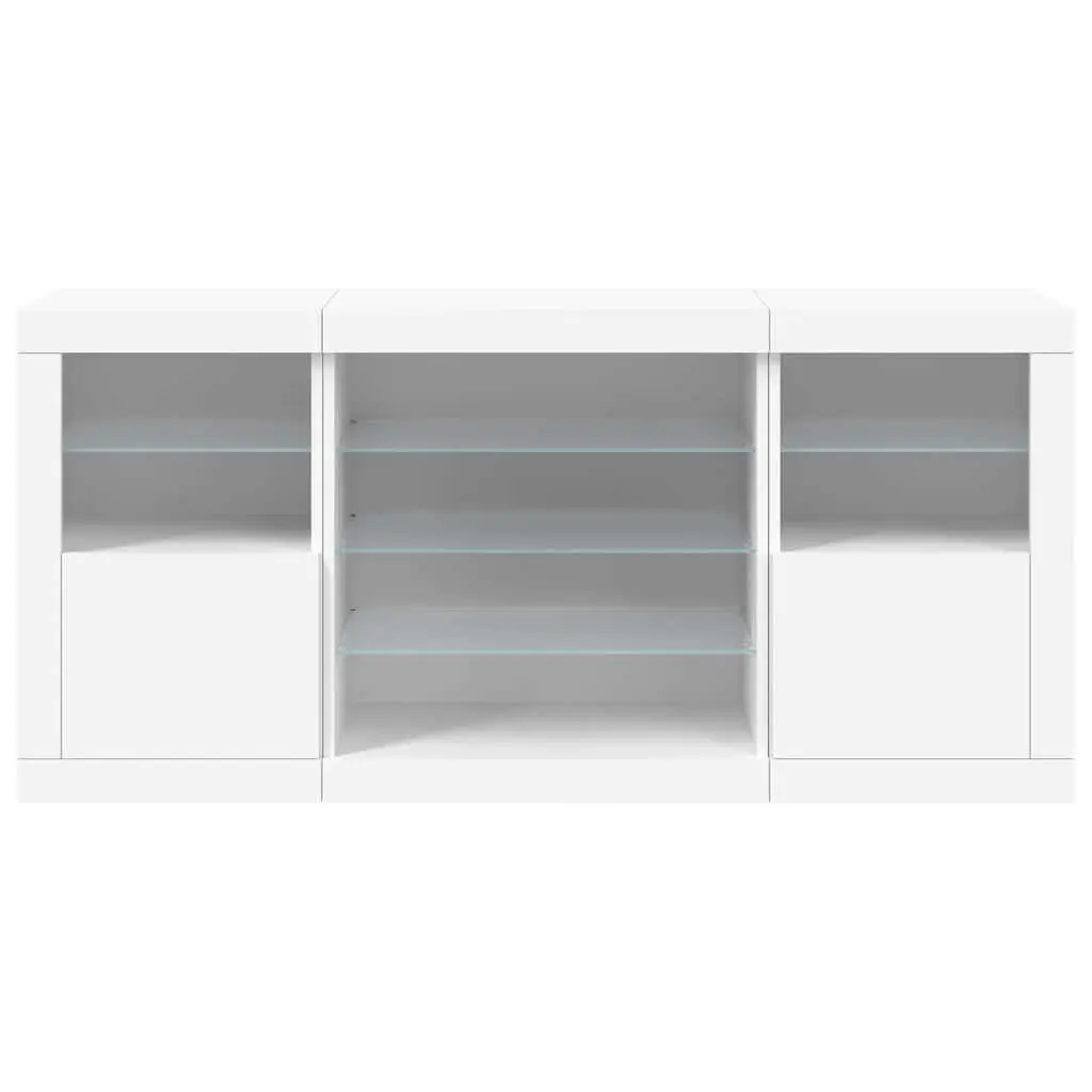 White Sideboard with Integrated LED Lighting