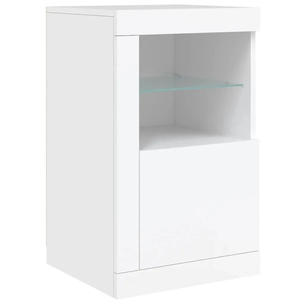 White Sideboard with Integrated LED Lighting