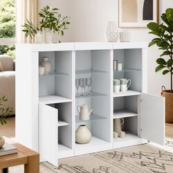 Value-Driven Sideboard Cabinets with LED Lighting