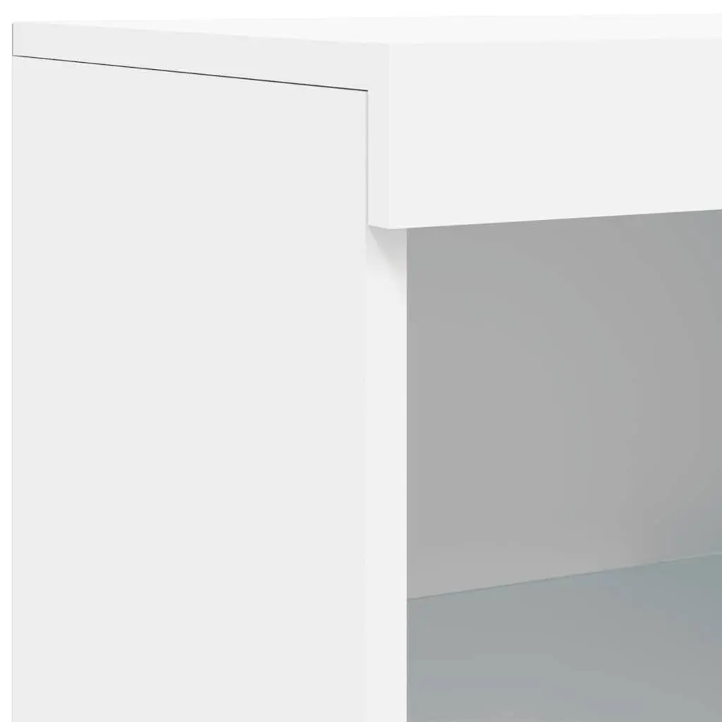 Sideboard Cabinets Storage Furniture RGB LED Lights 3 Piece Set White