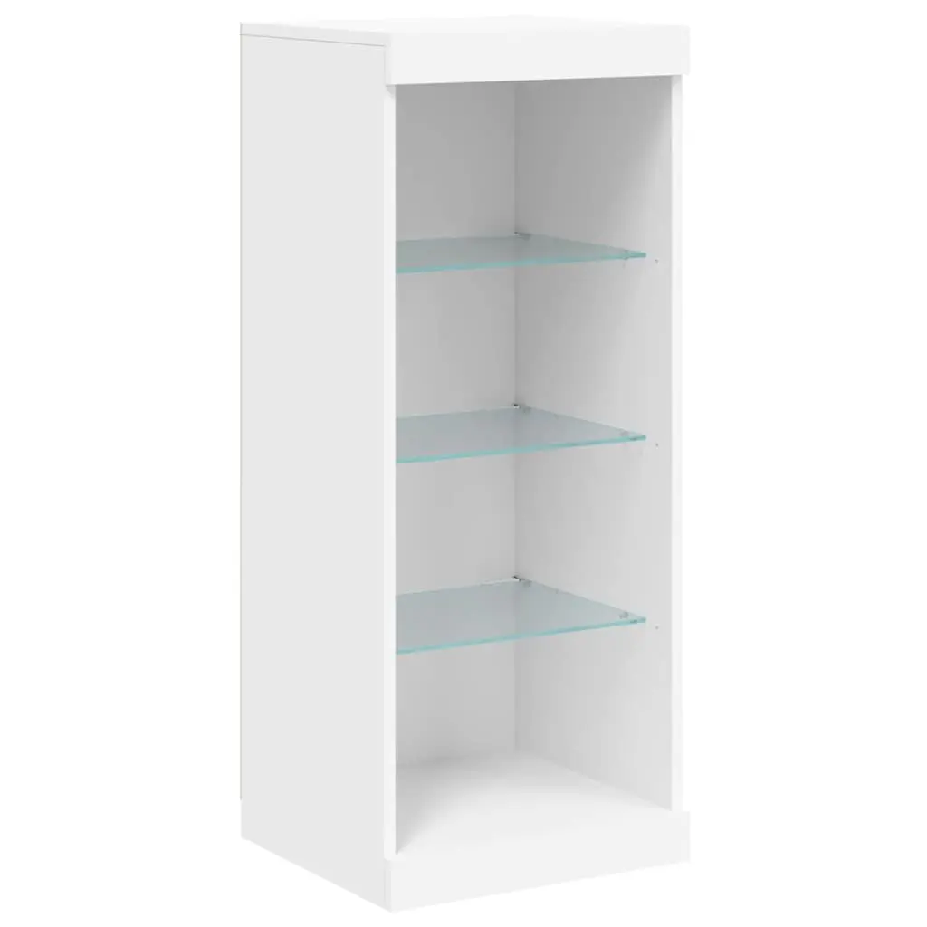 Sideboard Cabinets Storage Furniture RGB LED Lights 3 Piece Set White
