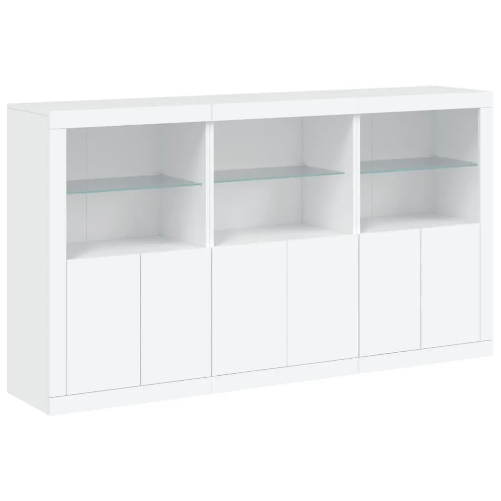 Sideboard Cabinet Storage Buffet Modern White with RGB LED Lights 1815 x 370 x 1000 mm