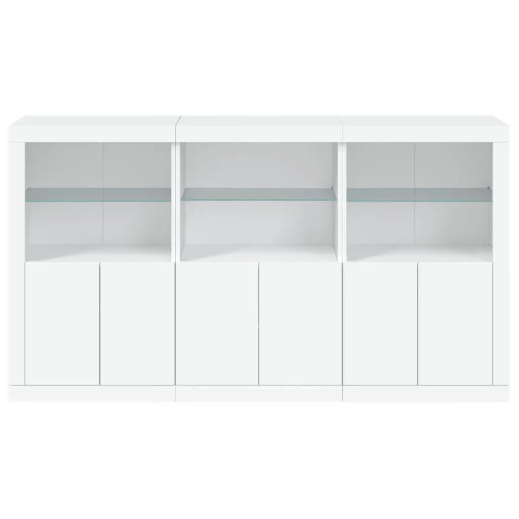 Sideboard Cabinet Storage Buffet Modern White with RGB LED Lights 1815 x 370 x 1000 mm