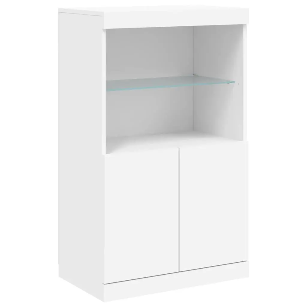 Sideboard Cabinet Storage Buffet Modern White with RGB LED Lights 1815 x 370 x 1000 mm