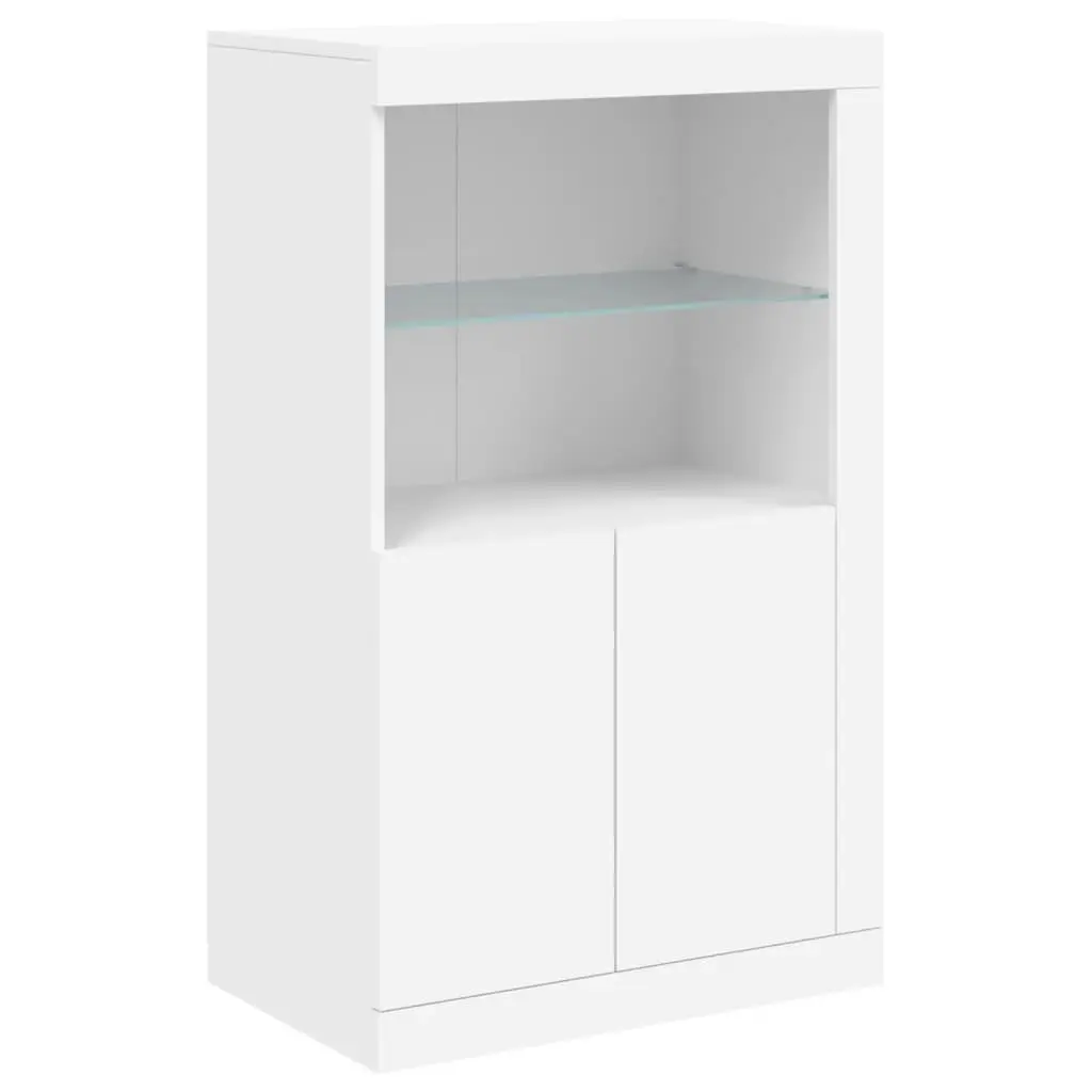 White Sideboard Cabinet with LED Lighting