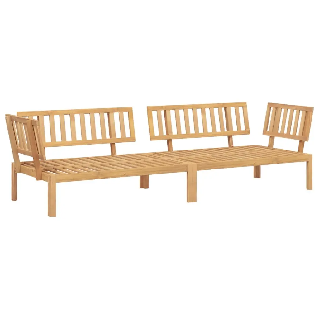 Outdoor Sectional Corner Sofa 2 pcs Solid Wood Garden Patio Lounge Brown