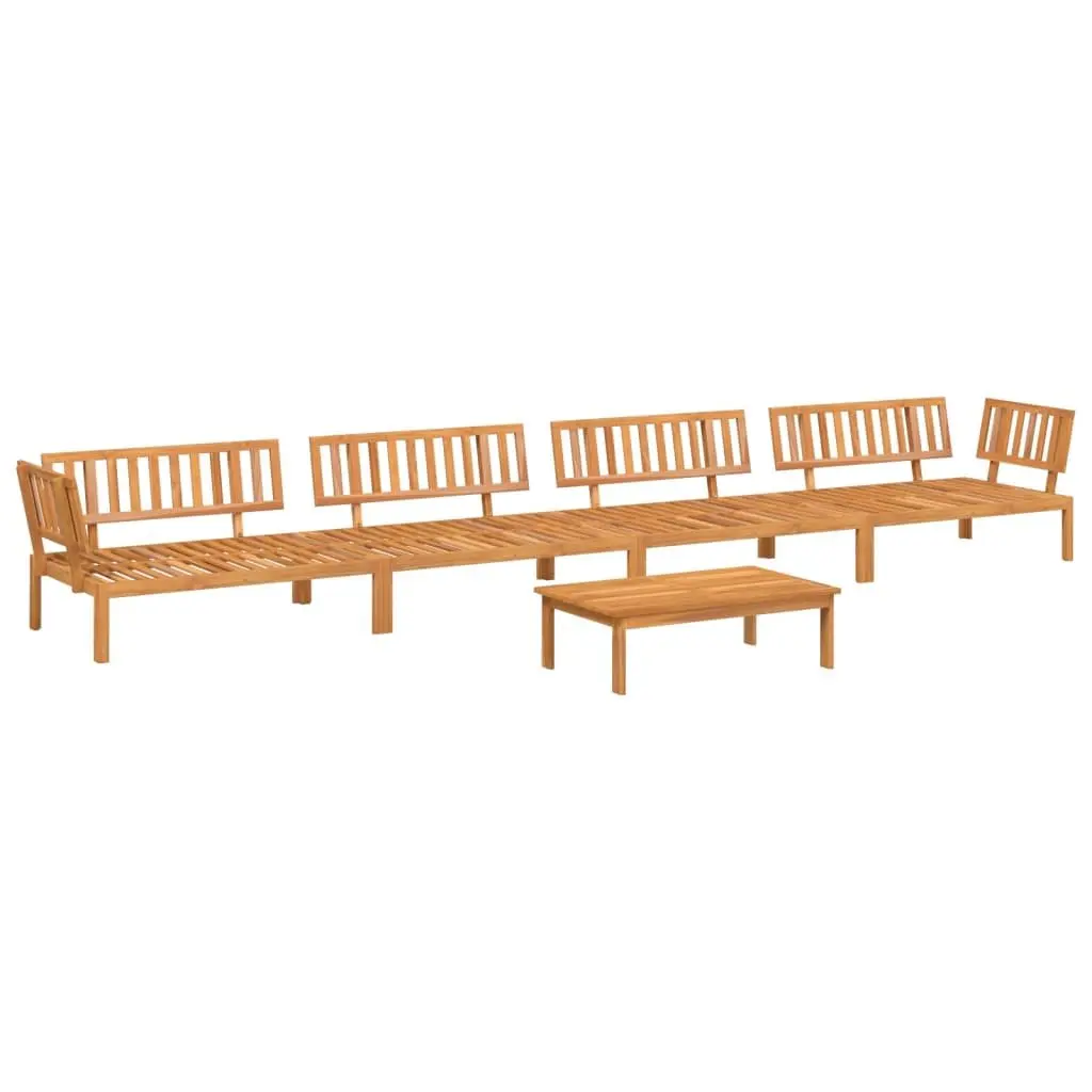 5 Piece Acacia Wood Sofa Set for Relaxation