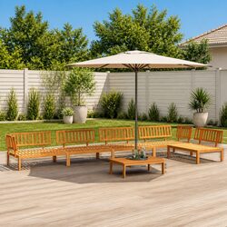 Reliable 6-Piece Outdoor Sofa Set in Solid Acacia Wood