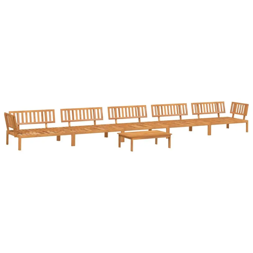 Garden Pallet Sofa Set Outdoor Sectional 6 Piece Solid Wood Acacia Brown